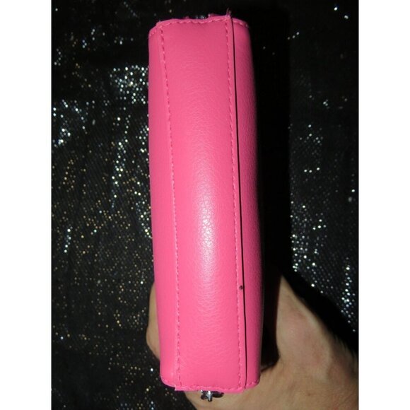 Dior Cosmetic Makeup Beauty Pouch Clutch Hot Pink D Embellished Zipper Charm - Picture 5 of 12